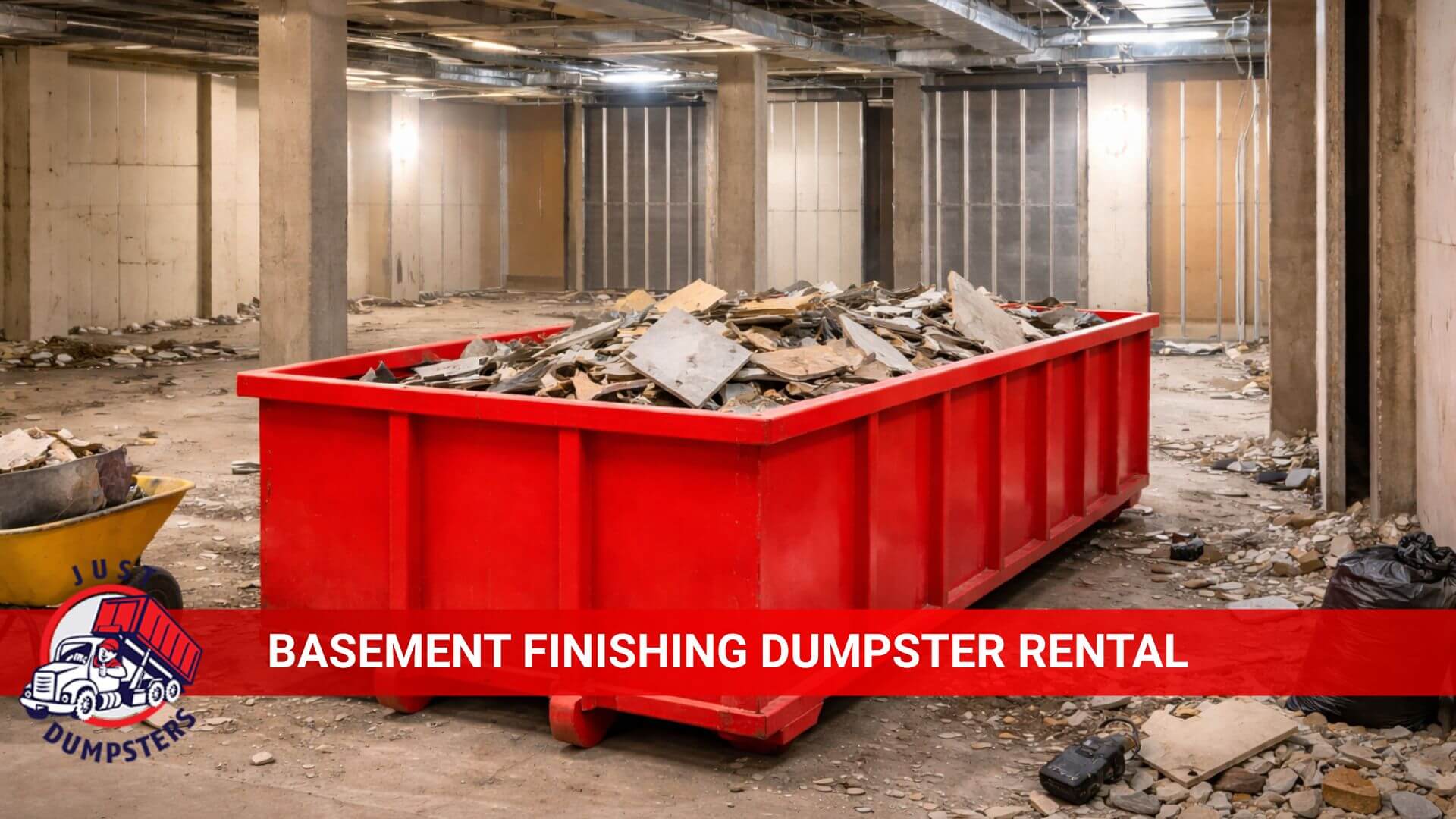 basement finishing dumpster rental