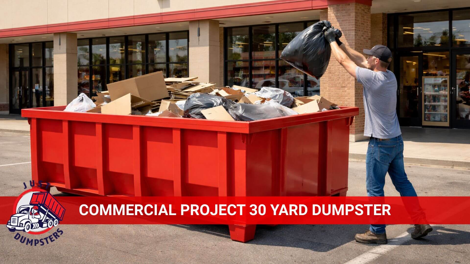 commercial project 30 yard dumpster