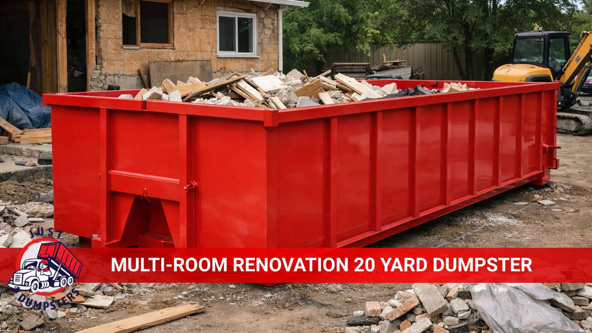 multi-room renovation 20 yard dumpster