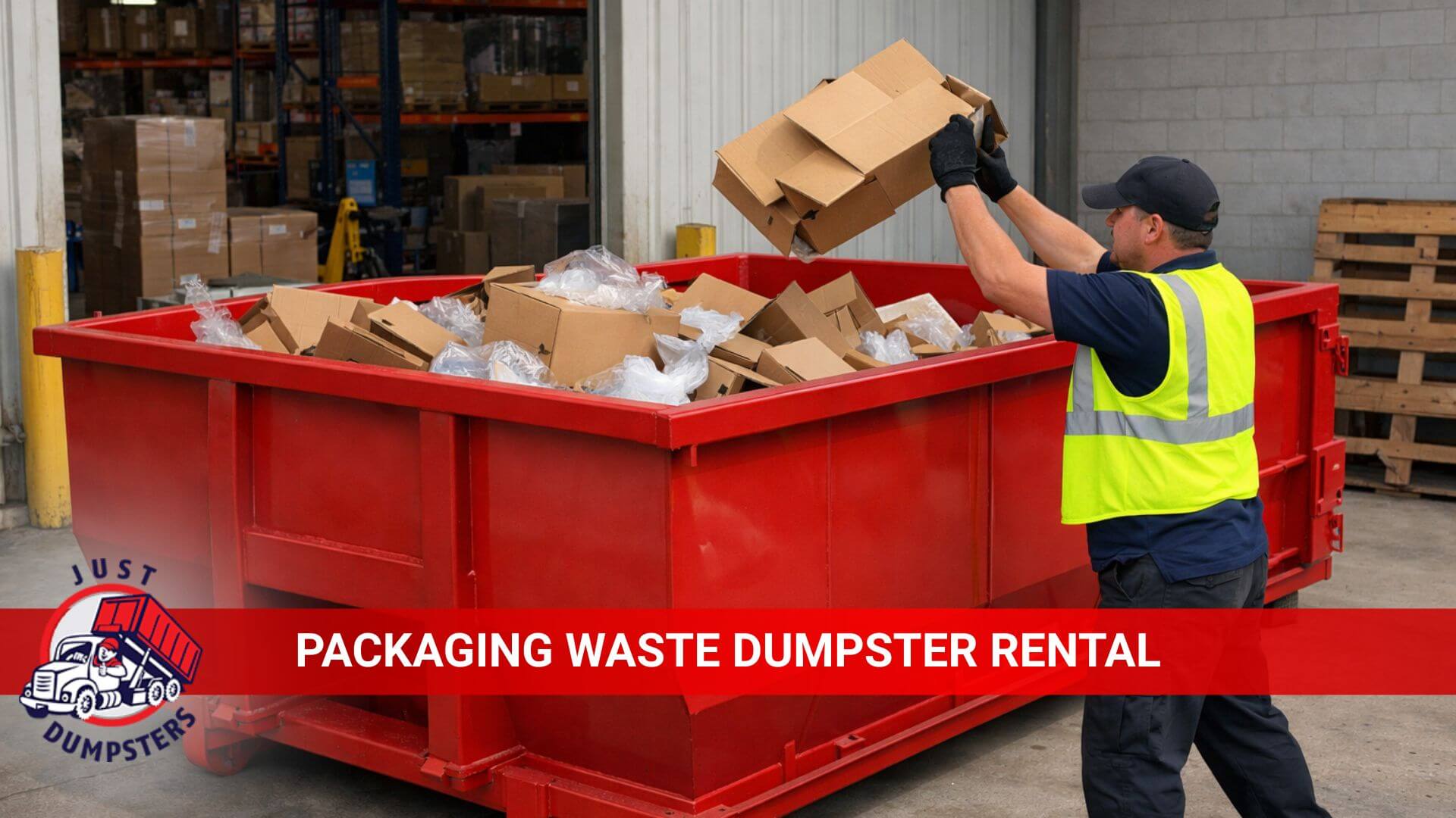 packaging waste dumpster rental