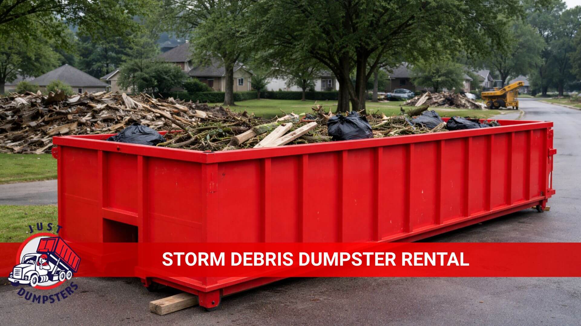 storm debris dumpster rental
